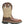 Load image into Gallery viewer, side view of mens brown boot with ivory shaft and embroidery. wolverine logo stamped on pull strap.