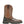 Load image into Gallery viewer, side view of mens brown boot with tan brown shaft and light embroidery