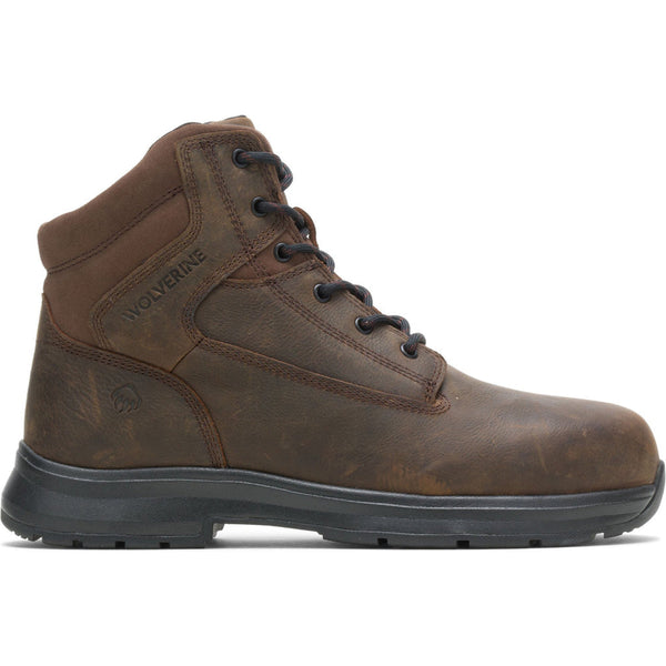 Wolverine Men's - 6" Logan ESD Brown Work Boot - Steel Toe