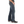 Load image into Gallery viewer, Man in Dark grey shirt & belt with blue jeans side angle
