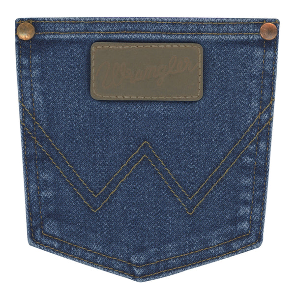Light Brown Patch and W Embroidered on back pocket