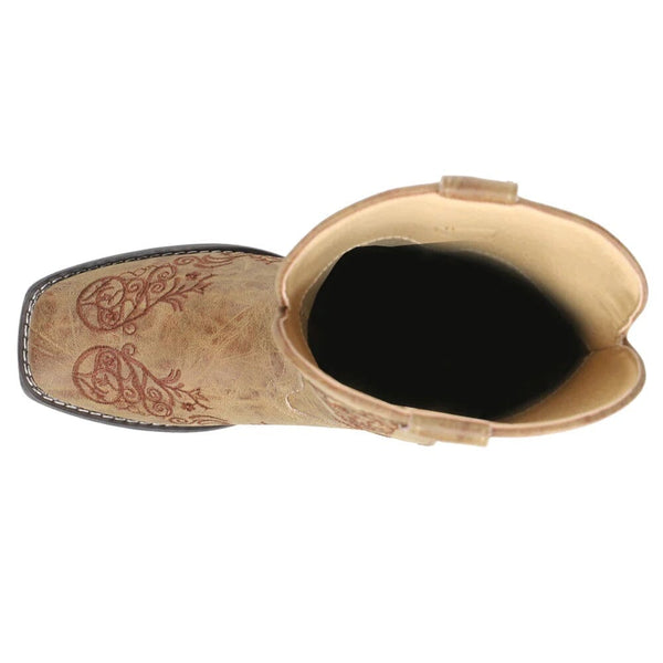 Roper Women's - 11" Riley Scroll Embroidered Western Boot - Square Toe
