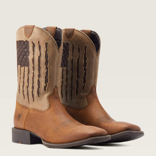 Ariat Men's - 11" Sport My Country VentTEK Western Boot - Wide Square Toe