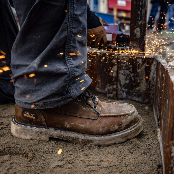 Ariat Men's - 6" Rebar Lift Waterproof Work Boot - Composite Moc Toe