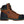 Load image into Gallery viewer, Right side view of a lace-up work boot with a leather upper featuring a padded collar, brown in color, with green and black detailing and logo branding on a white background.
