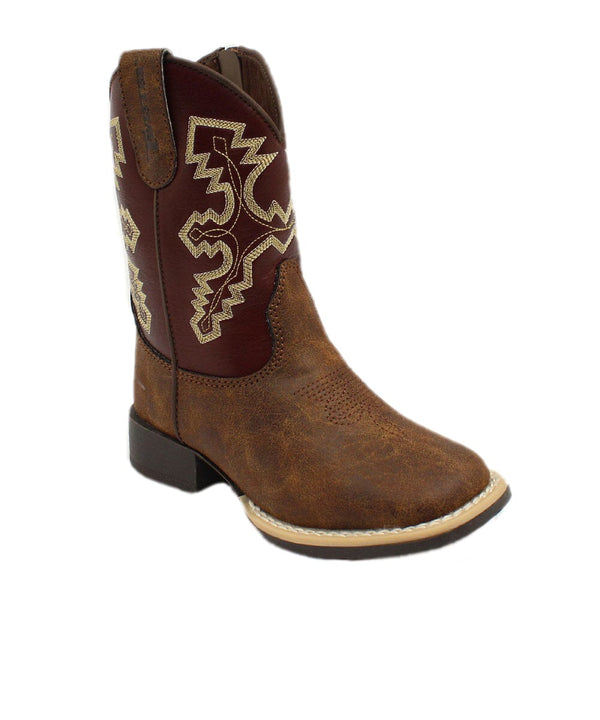 M&F Western Toddler - Blake Side Zipper Western Boot - Square Toe