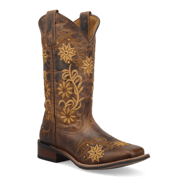 Laredo Women's - 11" Stockman Secret Garden Leather Western Boot - Square Toe