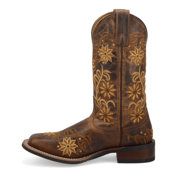 Laredo Women's - 11" Stockman Secret Garden Leather Western Boot - Square Toe