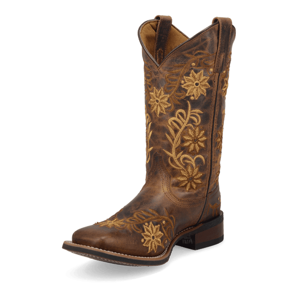 Laredo Women's - 11" Stockman Secret Garden Leather Western Boot - Square Toe