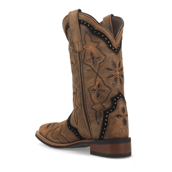 Laredo Women's - 11" Stockman Bouquet Leather Western Boot - Square Toe