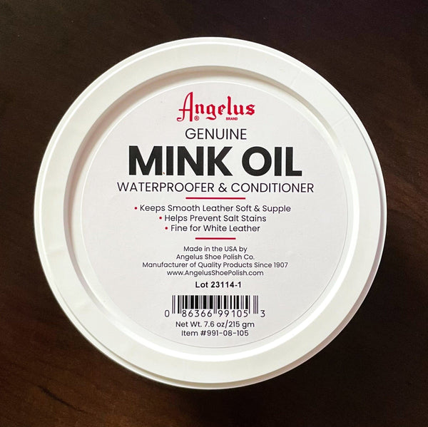 Angelus Mink Oil Paste - Waterproofer and Conditioner - 8 Oz Tub ACC.CARE WATERPROOFPRODUCTSSOUTHERN LEATHER .CO