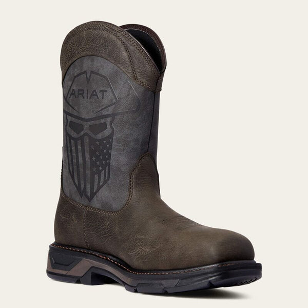 Ariat Men's - 11" WorkHog XT Incognito Skull Flag Work Boot - Carbon Toe MENS WESTERNSQ TSAFETYARIAT INTERNATIONAL, INC.