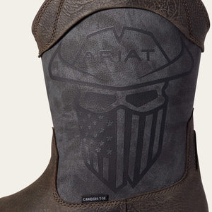 Ariat Men's - 11" WorkHog XT Incognito Skull Flag Work Boot - Carbon Toe MENS WESTERNSQ TSAFETYARIAT INTERNATIONAL, INC.