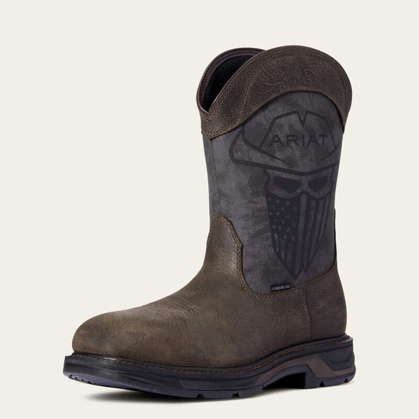 Ariat Men's - 11" WorkHog XT Incognito Skull Flag Work Boot - Carbon Toe MENS WESTERNSQ TSAFETYARIAT INTERNATIONAL, INC.