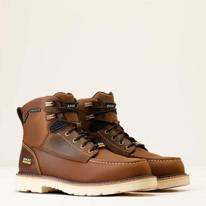 Ariat Men's - 6" Rebar Lift Waterproof Work Boot - Composite Moc Toe MENS LACEWATRPROOFSAFETY TOEARIAT INTERNATIOINAL INC