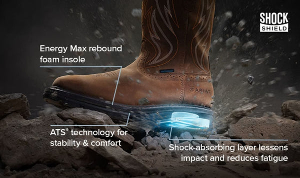 Ariat Men's - 8" Logger Shock Shield Waterproof Work Boot - Comp Toe MENS LACEWATRPROOFSAFETY TOEARIAT INTERNATIOINAL INC