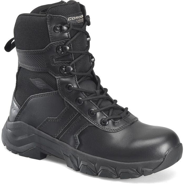 Corcoran Carolina Men's - 8" Bolster Pathogen Resisting Side - Zipper Duty Boot MENS BOOTLACE UNIFORM NON - SFYCAROLINA SHOE COMPANY