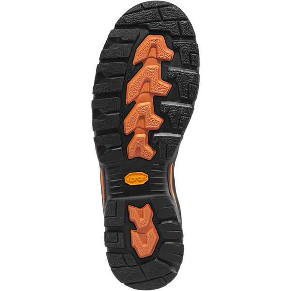 black and orange bottom of sole of mens work boot