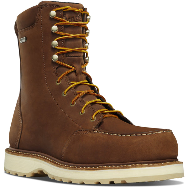 Danner Men's - 8" Cedar River Waterproof Work Boots - Aluminum Moc Toe MENS LACEWATRPROOFSAFETY TOEDANNER SHOE MFG.