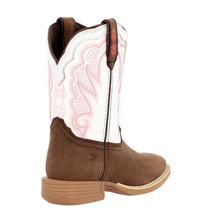 Durango Little Kid's - 8" Lil' Rebel Pro Trail Brown/White Western Boot - Square Toe