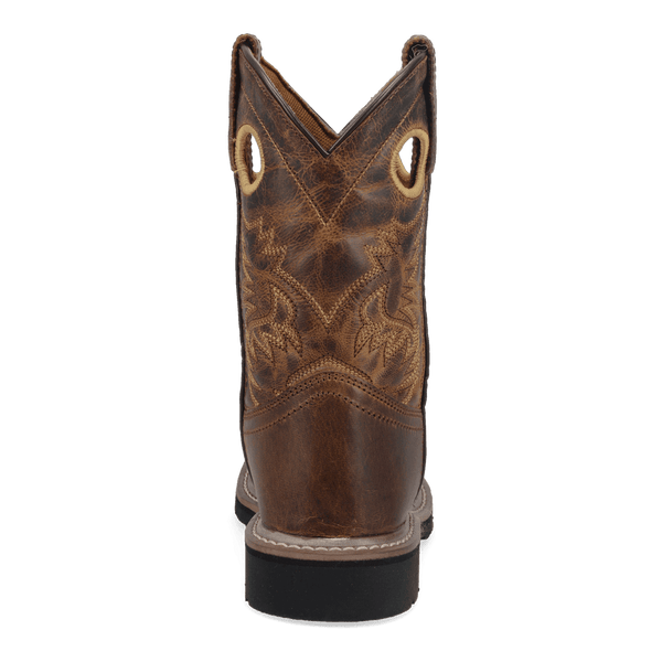 Amarillo Youth Big Kids - 9" Leather Western Boot - Square Toe