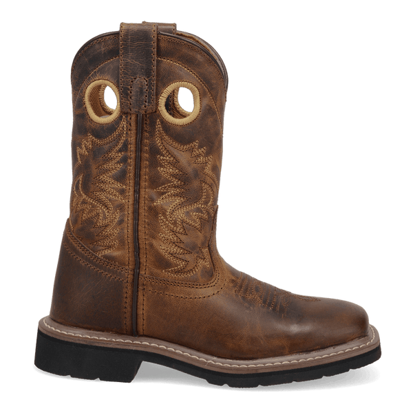 Amarillo Youth Big Kids - 9" Leather Western Boot - Square Toe