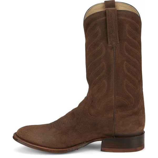 Tony Lama Men's - 12" Amado Suede Taupe Western Boots - Round Toe