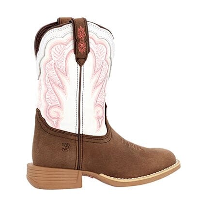 Durango Little Kid's - 8" Lil' Rebel Pro Trail Brown/White Western Boot - Square Toe CHILDRENSBOOTSQ TOEDURANGO BOOT