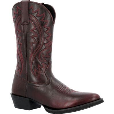 Durango Men's - 12" Shyloh Leather Western Boot - Burgundy R Toe MENS BOOTWESTERN RUBBER SOLEDURANGO BOOT