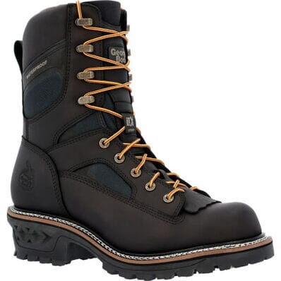 Georgia Men's - 9" Waterproof LTX Logger Work Boot - Round Soft Toe MENS LACEWATERPRF NON - SAFETYGEORGIA BOOT