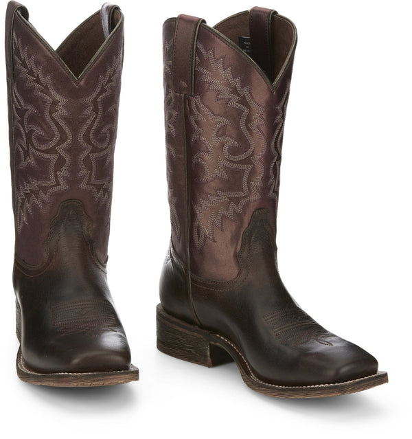 Nocona Women's - 11" Audrey Leather Pull On Western Boot - Square Toe