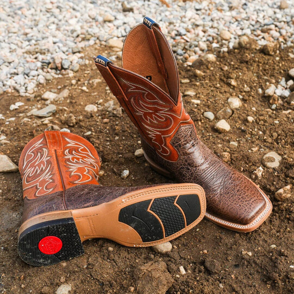 Hyer Men's - 11" Bucklin Leather Western Boots - Wide Square Toe MENS WESTERN SQUARETOEHYER INC