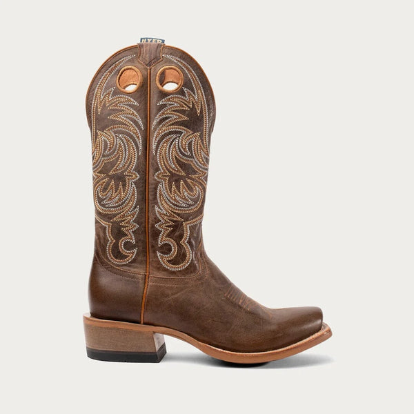 Hyer Men's - 13" Burrton Leather Western Boots - Cutter Square Toe MENS WESTERN SQUARETOEHYER INC