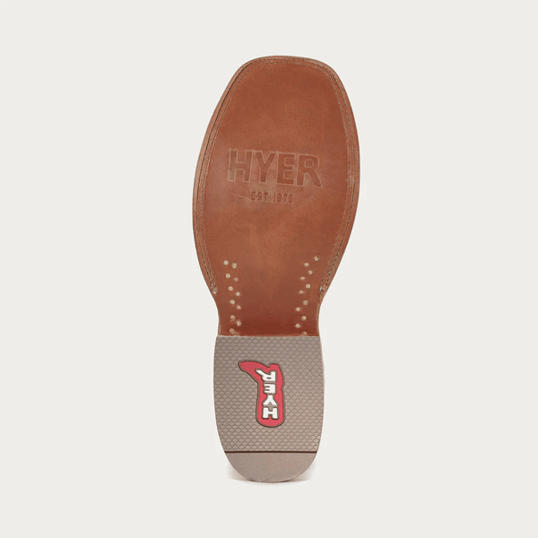 Hyer Men's - 13" Sawyer Red Vintage Western Boots - Wide Square Toe MENS WESTERN SQUARETOEHYER INC