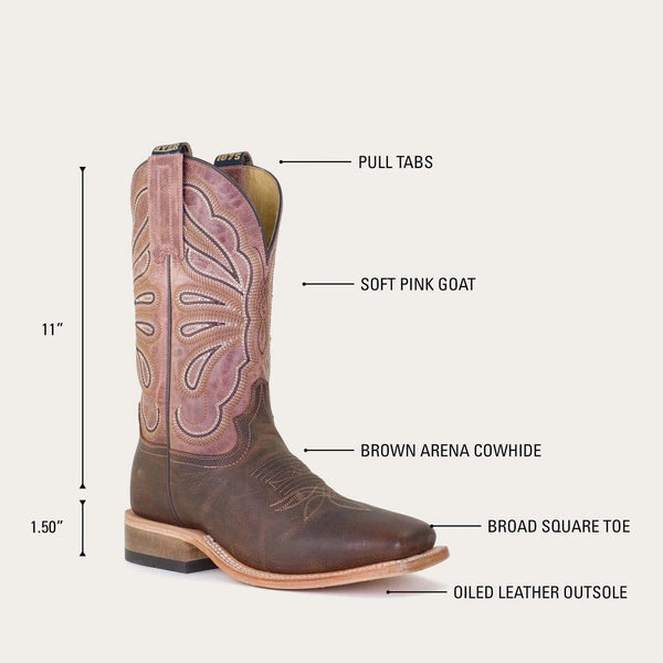 Hyer Women's - 11" Lola Dusty Rose Western Boots - Wide Square Toe WOMENS BOOT WESTERNSQUARE TOEHYER INC