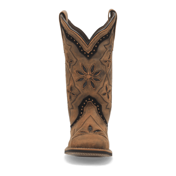 Laredo Women's - 11" Stockman Bouquet Leather Western Boot - Square Toe WOMENS BOOT WESTERNSQUARE TOEDAN POST BOOT COMPANY