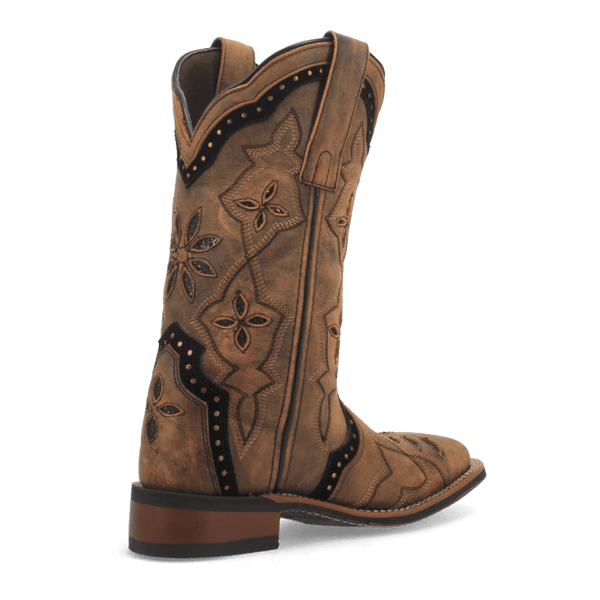 Laredo Women's - 11" Stockman Bouquet Leather Western Boot - Square Toe WOMENS BOOT WESTERNSQUARE TOEDAN POST BOOT COMPANY
