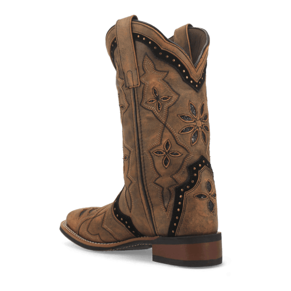 Laredo Women's - 11" Stockman Bouquet Leather Western Boot - Square Toe WOMENS BOOT WESTERNSQUARE TOEDAN POST BOOT COMPANY