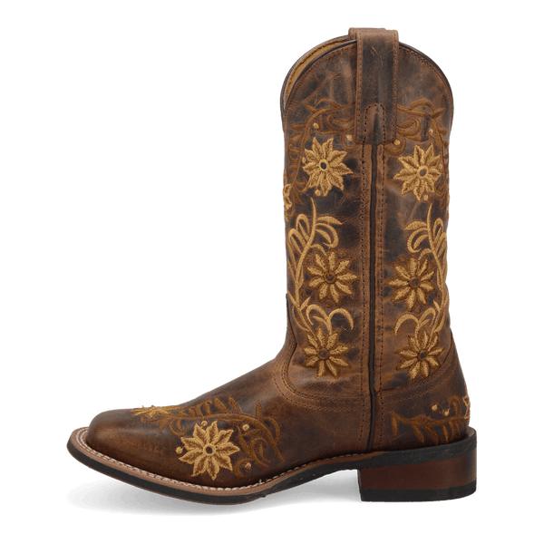 Laredo Women's - 11" Stockman Secret Garden Leather Western Boot - Square Toe WOMENS BOOT WESTERNSQUARE TOEDAN POST BOOT COMPANY