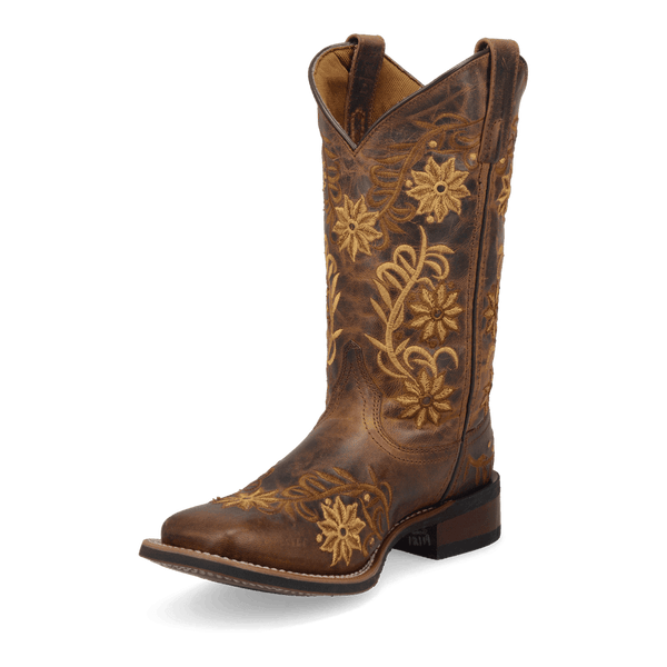 Laredo Women's - 11" Stockman Secret Garden Leather Western Boot - Square Toe WOMENS BOOT WESTERNSQUARE TOEDAN POST BOOT COMPANY