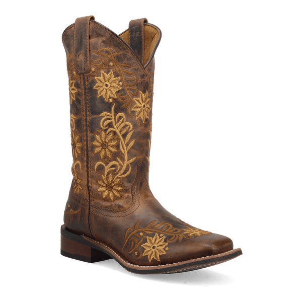 Laredo Women's - 11" Stockman Secret Garden Leather Western Boot - Square Toe WOMENS BOOT WESTERNSQUARE TOEDAN POST BOOT COMPANY