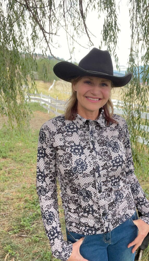 M Sport 6 Women's - Full Zip Rodeo Shirt - Game Changer Solid Lace WO.AP.SHIRT PRINTM SPORT 6 APPAREL