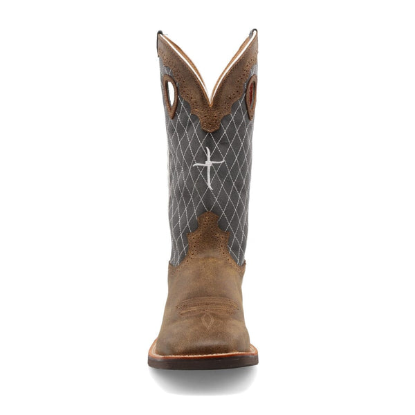 Twisted X Men's - 14" Ruff Stock Blue Bomber Western Boot - Square Toe