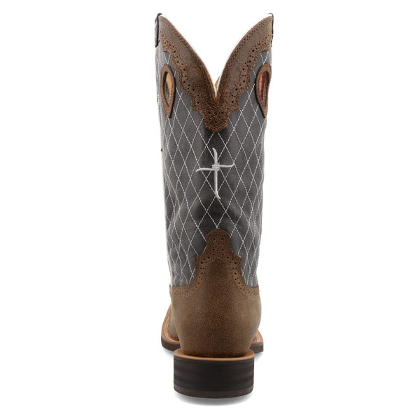 Twisted X Men's - 14" Ruff Stock Blue Bomber Western Boot - Square Toe