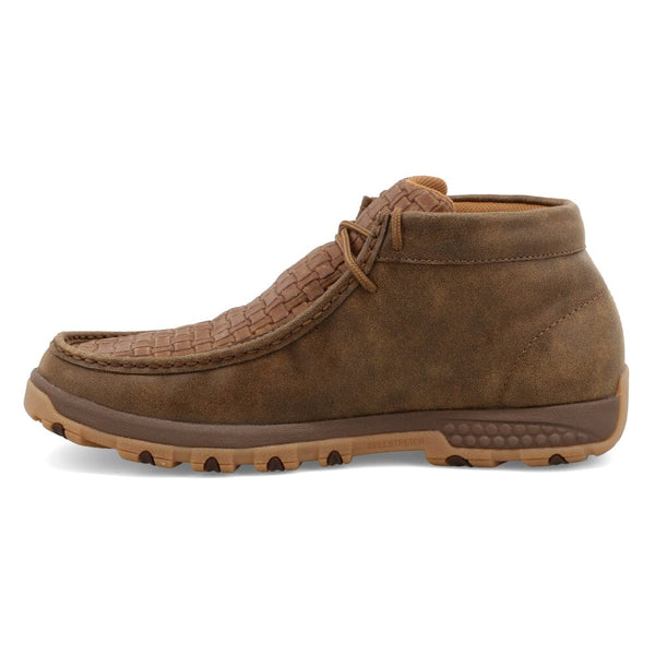 Twisted X Men's - Chukka Leather Driving Moccasin Boots with Woven Top