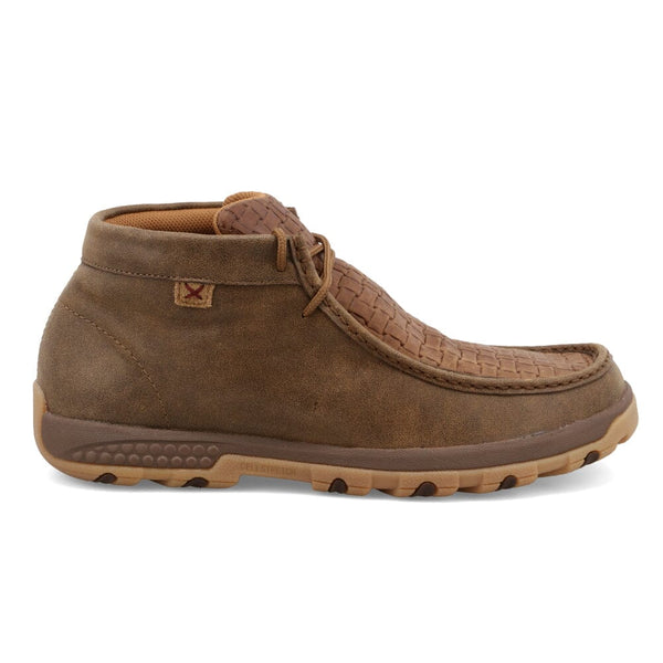 Twisted X Men's - Chukka Leather Driving Moccasin Boots with Woven Top