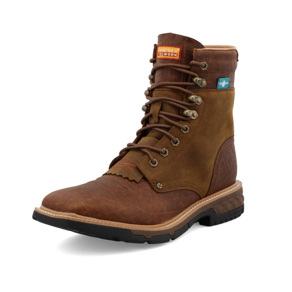 Twisted X Men's - 8" Waterproof CellStretch Lacer Work Boot - Square Toe