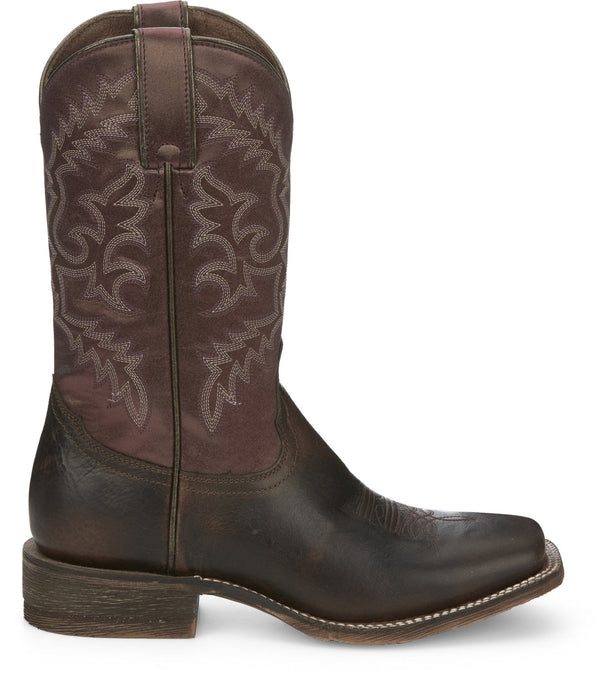Nocona Women's - 11" Audrey Leather Pull On Western Boot - Square Toe WOMENS BOOT WESTERNSQUARE TOENOCONA BOOT COMPANY