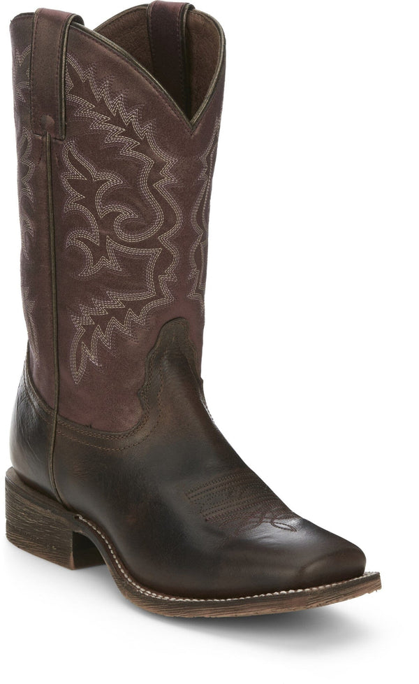 Nocona Women's - 11" Audrey Leather Pull On Western Boot - Square Toe WOMENS BOOT WESTERNSQUARE TOENOCONA BOOT COMPANY