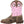 Load image into Gallery viewer, left view of kids cowgirl boot with distressed brown vamp and pink shaft with white and brown stitching
